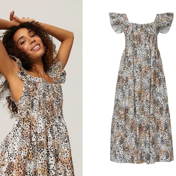 SEA NEW YORK Lana Leopard Dress Size Large